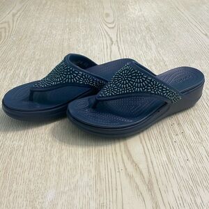 CROCS Women's Wedges - Navy Blue